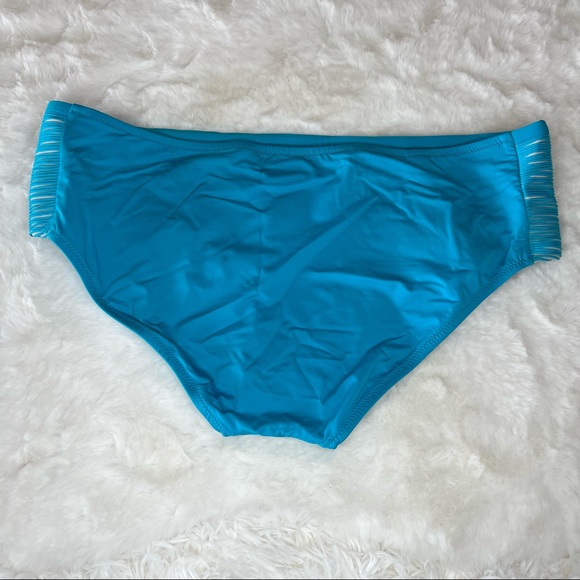 NEW La Perla Neutral Nude & Blue Bikini Bottoms Size US XL - Picture 3 of 7